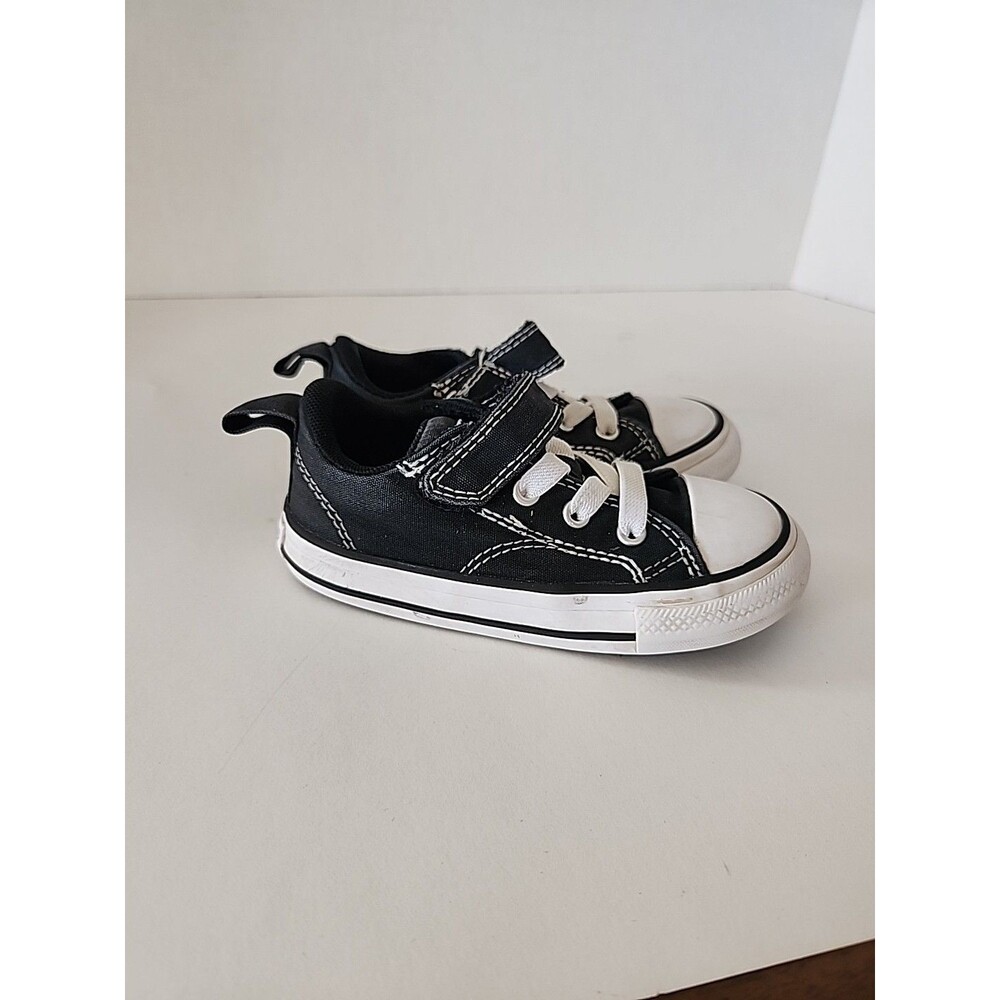 Converse All Star Chuck Taylor Kids Canvas Shoes Low Top Black Size 8